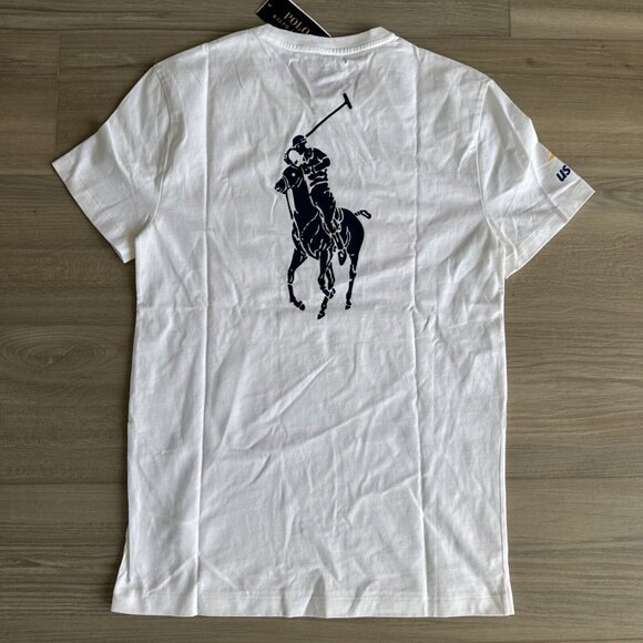 Polo Ralph Lauren 2020 US Open Ballperson Tryouts Men's White Sm Shirt Pony NWT - Picture 9 of 10